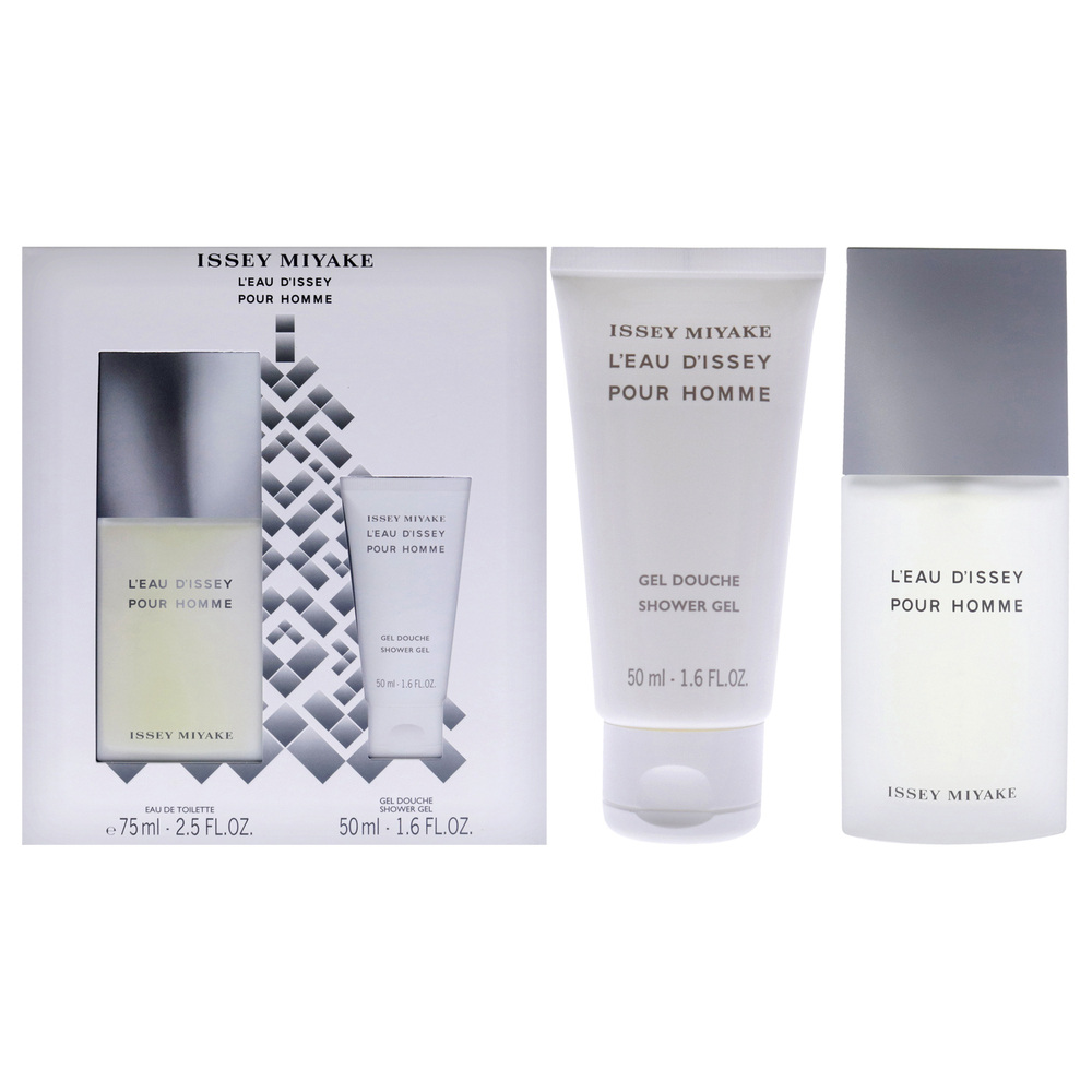 Leau Dissey by Issey Miyake Men- 2 Pc Gift Set 2.5oz EDT Spray, 1.6oz Shower Gel